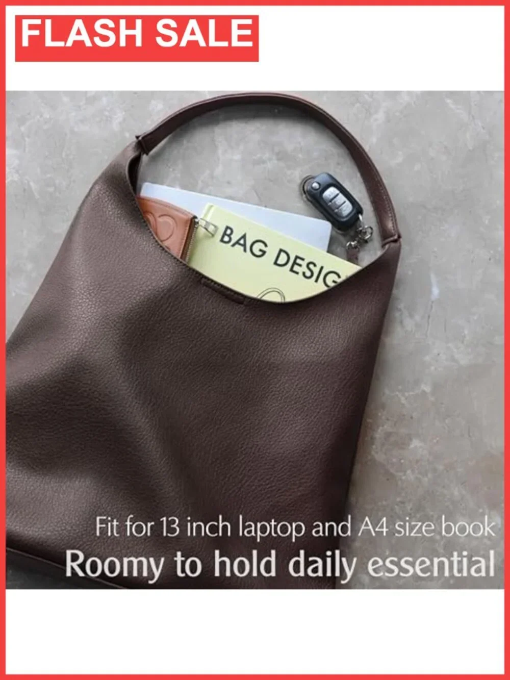 Soft Slouchy Hobo Bag Vegan Leather Shoulder Handbag Tote Purse